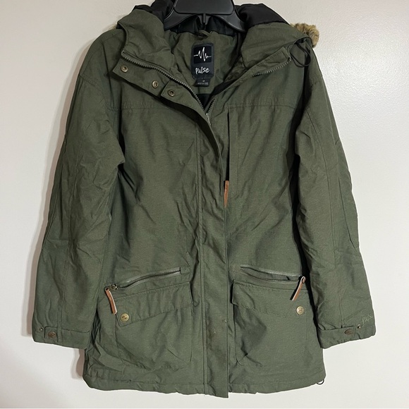 Pulse Jackets & Blazers - Pulse Green Outdoor Insulated Hooded Snowboard Sport Winter Ski Jacket Medium
